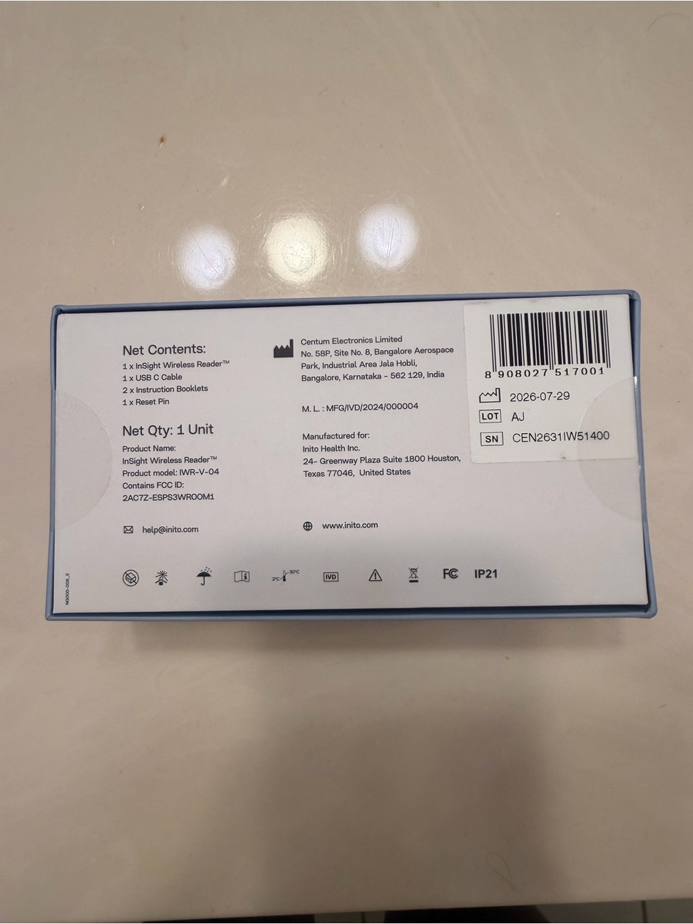 inito InSight Wireless Router - Light Blue - Picture 2 of 2